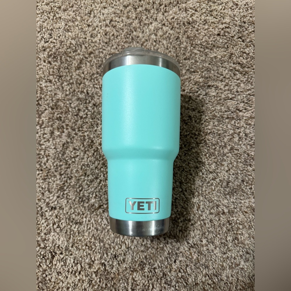 Teal yeti tumbler